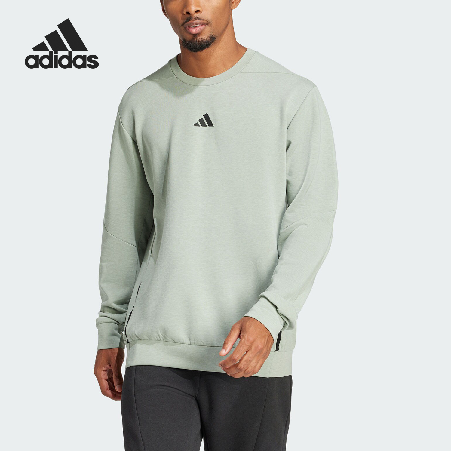 Adidas/阿迪达斯官方正品新款男士运动健身圆领卫衣套头衫JI8166