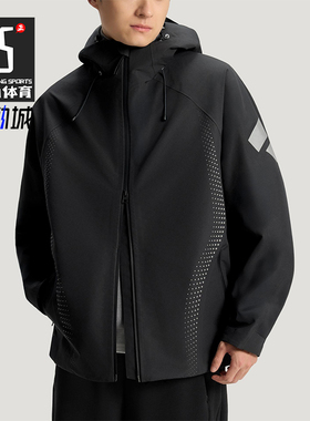 Adidas/阿迪达斯正品2025冬季款男士日常连帽耐穿梭织外套KH0168