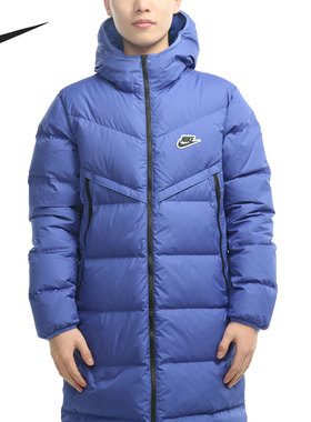 Nike/耐克正品男子中长款保暖防风连帽运动羽绒服CU4409-430