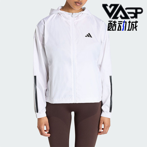 Adidas/阿迪达斯正品HYG WINDY女士运动宽松连帽经典夹克KC7655