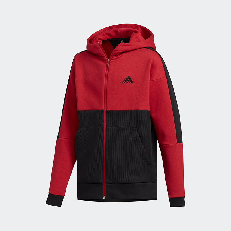 Adidas/阿迪达斯正品PORT ID HOODIE大童休闲运动针织夹克EC9234