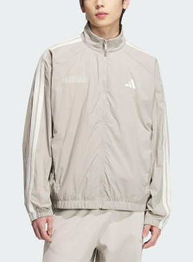 Adidas/阿迪达斯正品2025夏季款男士耐穿高领宽松休闲外套KC2835