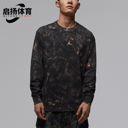 Nike/耐克正品JORDAN男士圆领套头印花经典长袖上衣IF3047-010