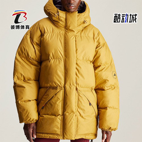 阿迪达斯女士连帽保暖宽松棉服