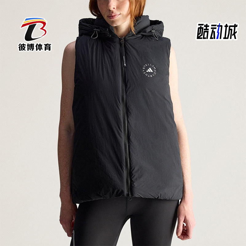 Adidas/阿迪达斯正品SMCPADEDVEST新款女经典黑色马甲棉服JW2038
