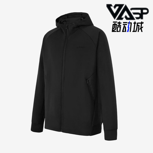 Adidas/阿迪达斯正品连帽拉链长袖夹克男健身经典夹克外套KC2174