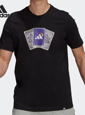 Adidas/阿迪达斯正品 当季男子新款舒适运动型格短袖T恤GQ8310