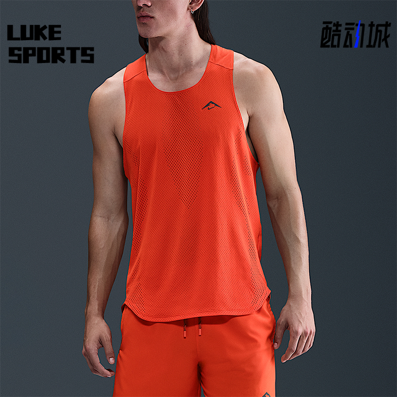 Nike/耐克正品Dri-FIT男士跑步网眼针织越野T恤背心HV2142-633