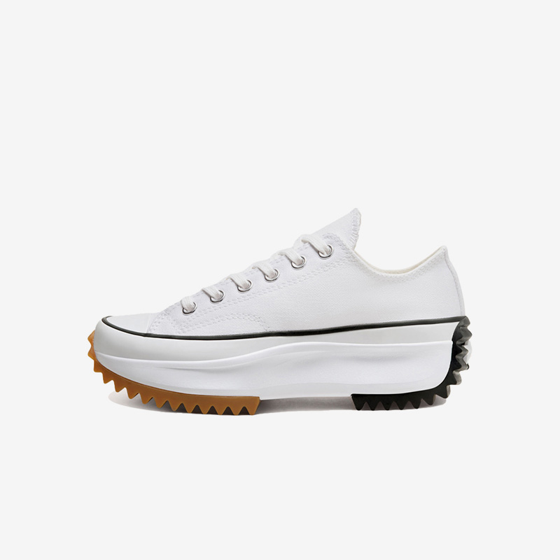 Converse匡威 春季防滑耐磨男女同款低帮厚底帆布鞋白色 168817C