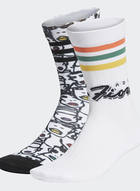Adidas/阿迪达斯正品新款三叶草 SOCK 2PP 女子运动袜 FL9637