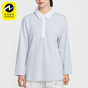 T恤IF0358 Nike 翻领套头长袖 Sportswear女士运动经典 043 耐克正品