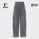 三叶草男女牛仔休闲宽松运动裤 Adidas 阿迪达斯正品 KD4323