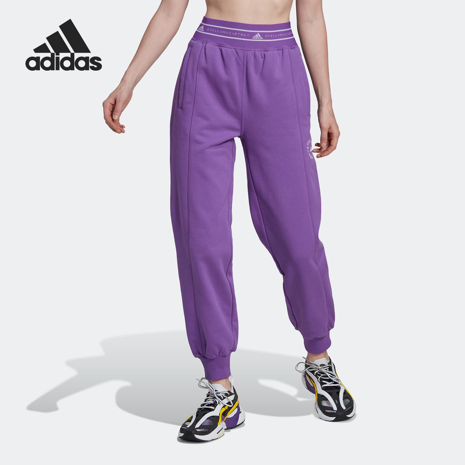 Adidas/阿迪达斯正品Stella Mc新款女子运动针织长裤HM3818