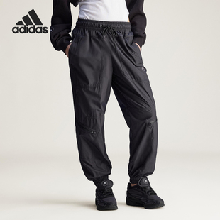 JJ0092 SMC联名女士宽松系带梭织运动长裤 Adidas 阿迪达斯官方正品