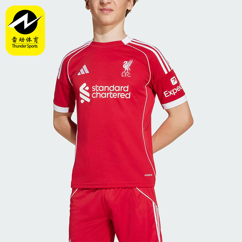 Adidas/阿迪达斯正品LIVERPOOL大童足球训练运动圆领球衣JV6436