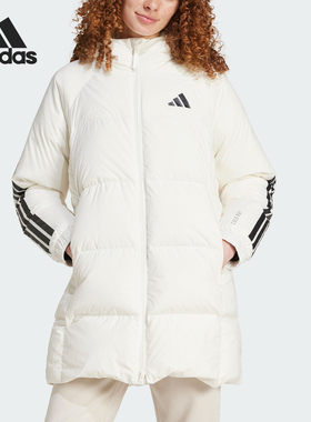 Adidas/阿迪达斯官方正品新款女士抗风保暖运动连帽羽绒服JG3856