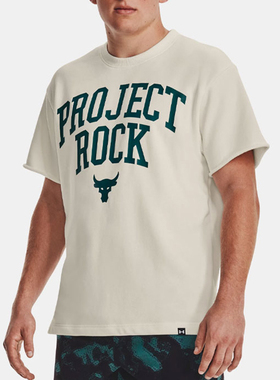 UA/安德玛正品新款男士复古休闲字母印花运动短袖T恤1377435-130