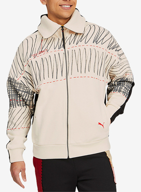 Puma/彪马正品新款男子时尚拼色翻领休闲夹克外套530355-75