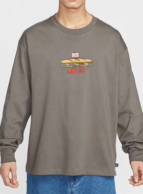 Nike/耐克正品春季新款男士经典印花宽松透气长袖T恤HJ0807-289