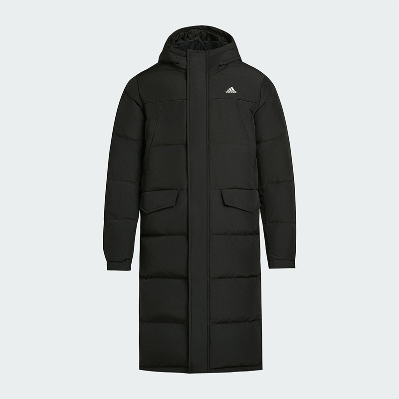 Adidas/阿迪达斯正品冬季男女连帽保暖长款运动休闲羽绒服KF6748