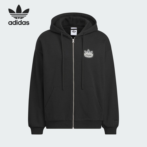 Adidas/阿迪达斯官方正品三叶草男女连帽耐穿运动休闲外套KG8506