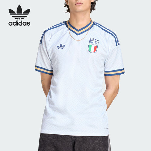 Adidas/阿迪达斯官方正品三叶草男士训练透气短袖球衣T恤KC8704