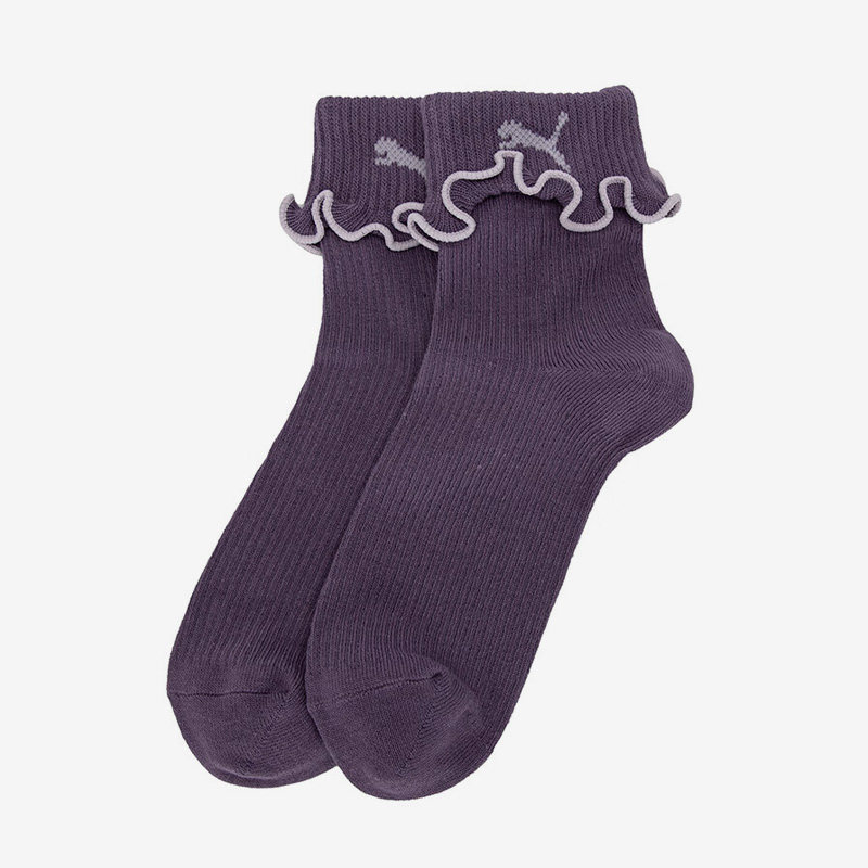 Puma/彪马正品运动花边女子针织中筒袜休闲袜一双装935810-04