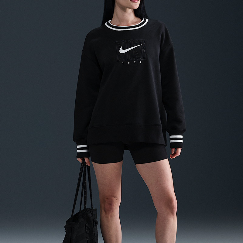Nike/耐克正品春季新款女士保暖加绒圆领休闲卫衣HJ0950-010