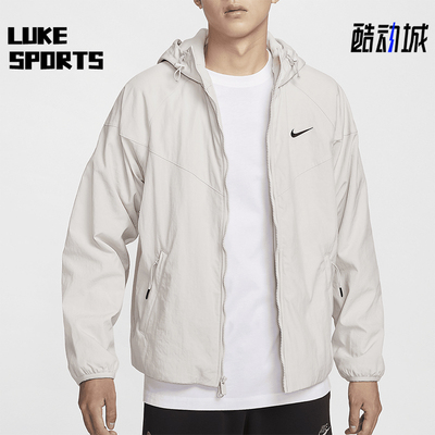 耐克男士户外梭织连帽宽松外套