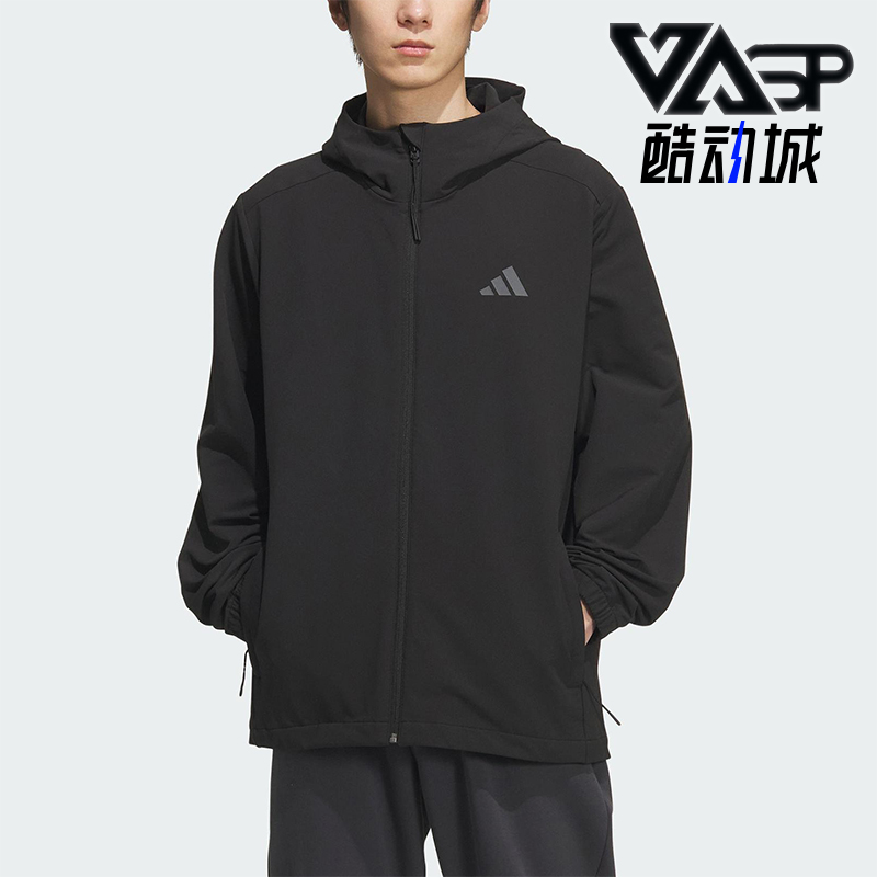 Adidas/阿迪达斯正品V SFT SHELL JK男女宽松连帽运动外套KF5222