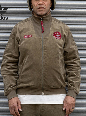 Adidas/阿迪达斯正品三叶草男士立领拉链休闲复古外套JH1405