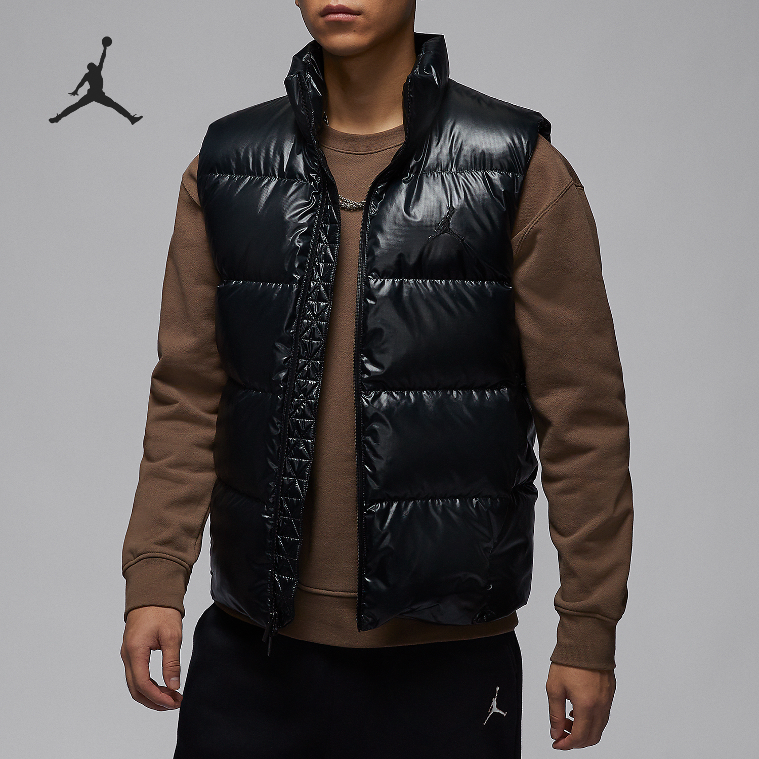 Nike/耐克正品JORDAN男士保暖立领户外羽绒马甲FV7274-010