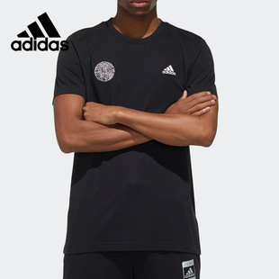男子运动休闲圆领短袖 Adidas 新款 当季 T恤FU6219 阿迪达斯正品