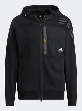 Adidas/阿迪达斯官方正品男子舒适连帽运动休闲夹克外套 HE7404