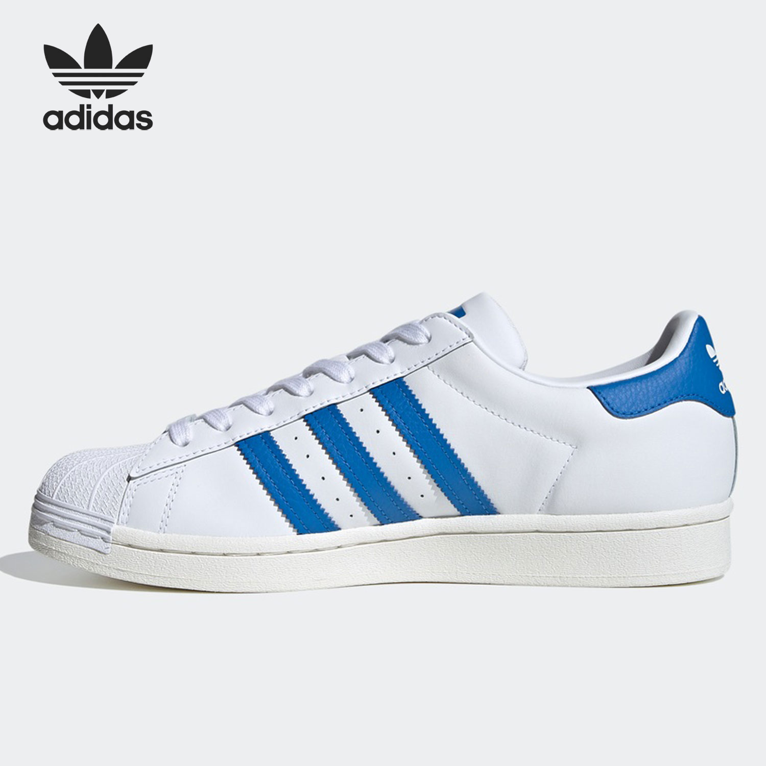 Adidas/阿迪达斯正品男女同款圆头皮革系带低帮板鞋FW4406