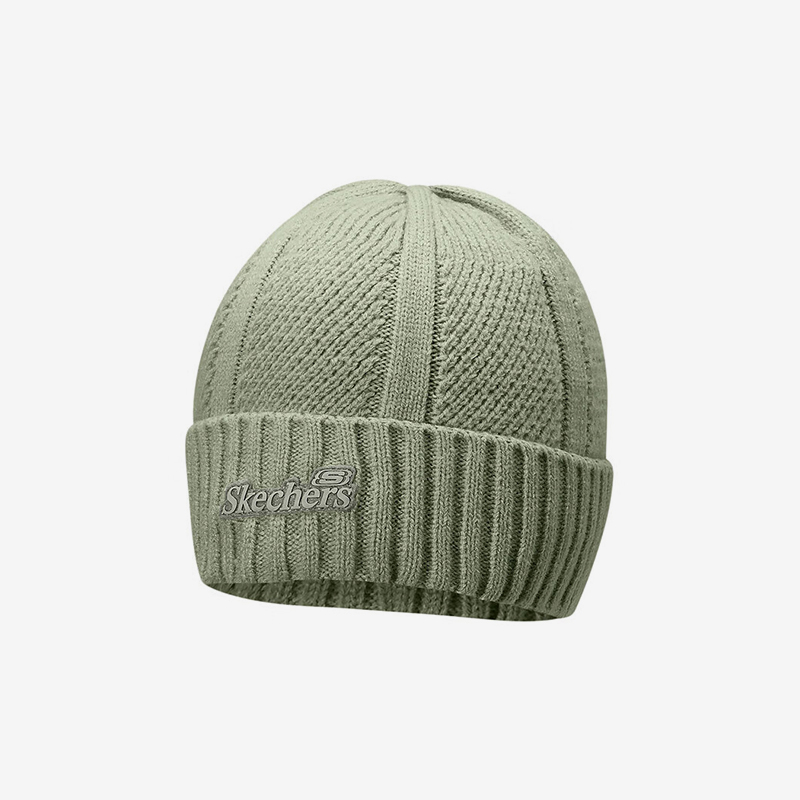 Skechers/斯凯奇正品冬季新款男女时尚休闲保暖翻边针织帽