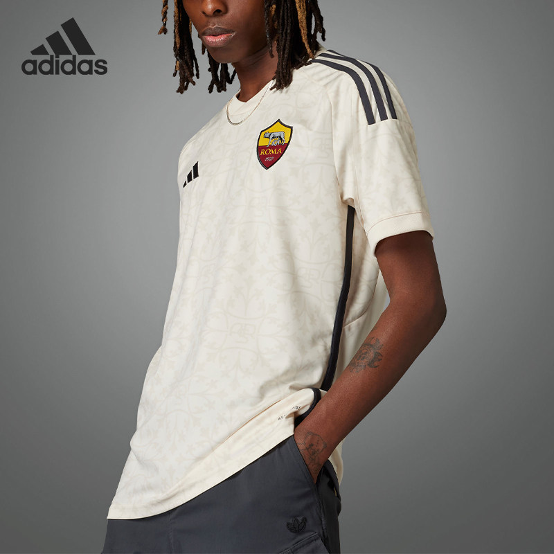 Adidas/阿迪达斯官方正品ROMA A JSY男子运动短袖足球球衣IK7168
