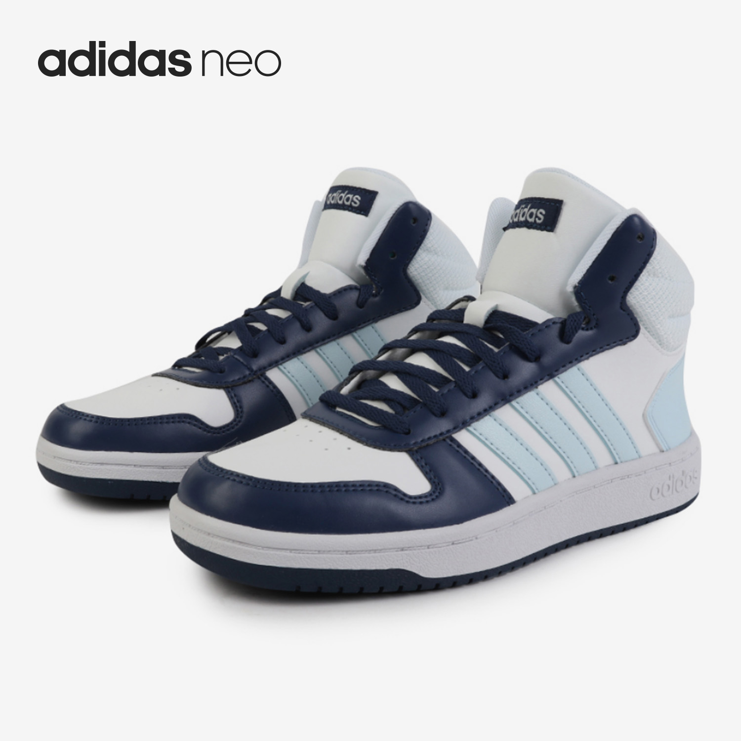 Adidas/阿迪达斯官方正品NEO HOOPS 2.0男女中帮休闲运动鞋G55055