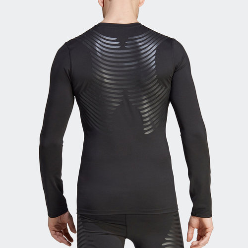 Adidas/阿迪达斯官方正品新款男士训练运动紧身长袖圆领T恤HS9814