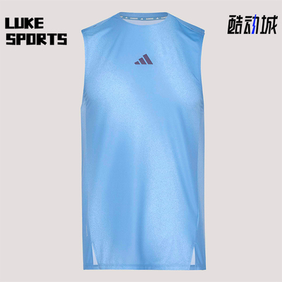 Adidas/阿迪达斯正品夏季男士透气无袖跑步训练运动背心T恤KY5047