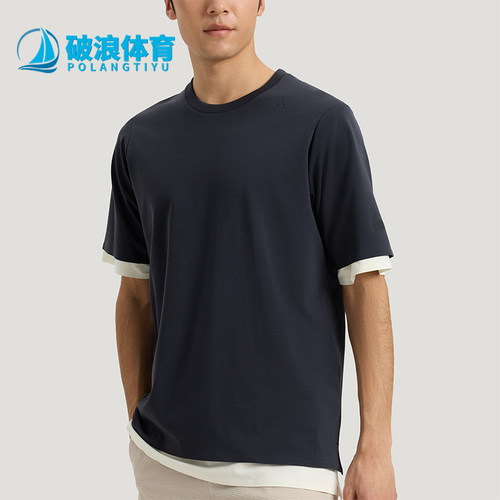Adidas/阿迪达斯正品COTTON T-SHIRT男士简约日常短袖T恤KG0823