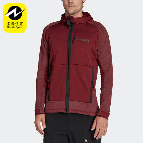 Adidas/阿迪达斯正品男士休闲运动连帽经典保暖夹克外套HH9222