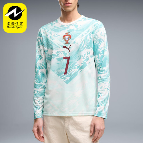 Puma/彪马正品2026夏季男士圆领印花足球运动长袖T恤788147-77