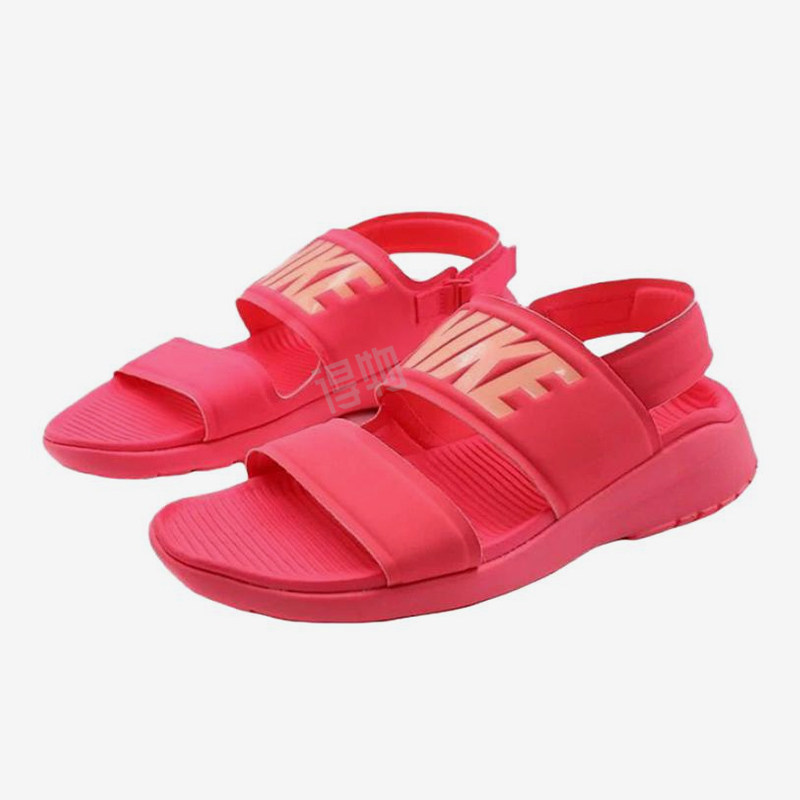 Nike/耐克正品新款女红粉红色柔软简约经典软底鞋拖鞋882694-600