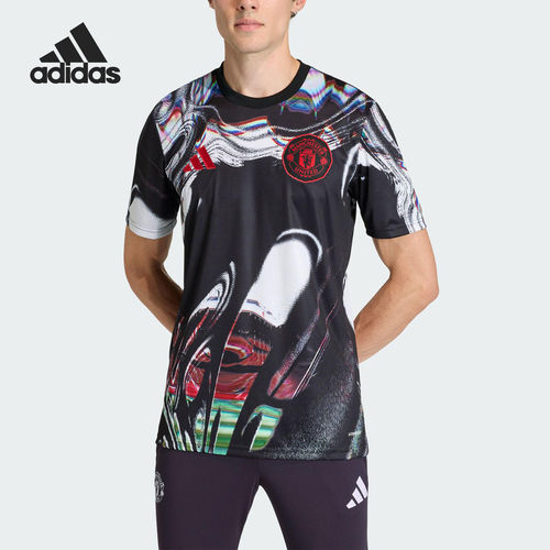 Adidas/阿迪达斯正品舒适春季款男士足球训练印花短袖KA6419