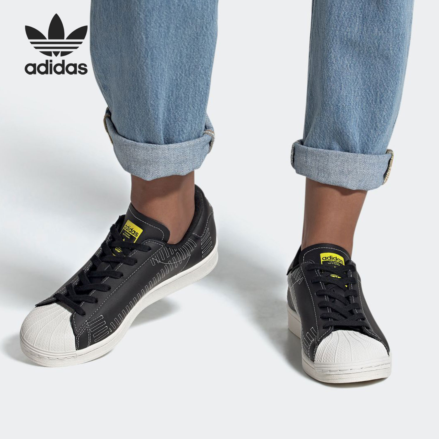 阿迪达斯男女贝壳头经典板鞋