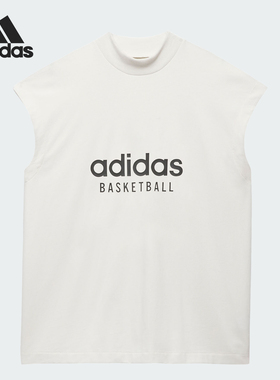 Adidas/阿迪达斯官方正品新款男女针织篮球风运动无袖T恤IA3443