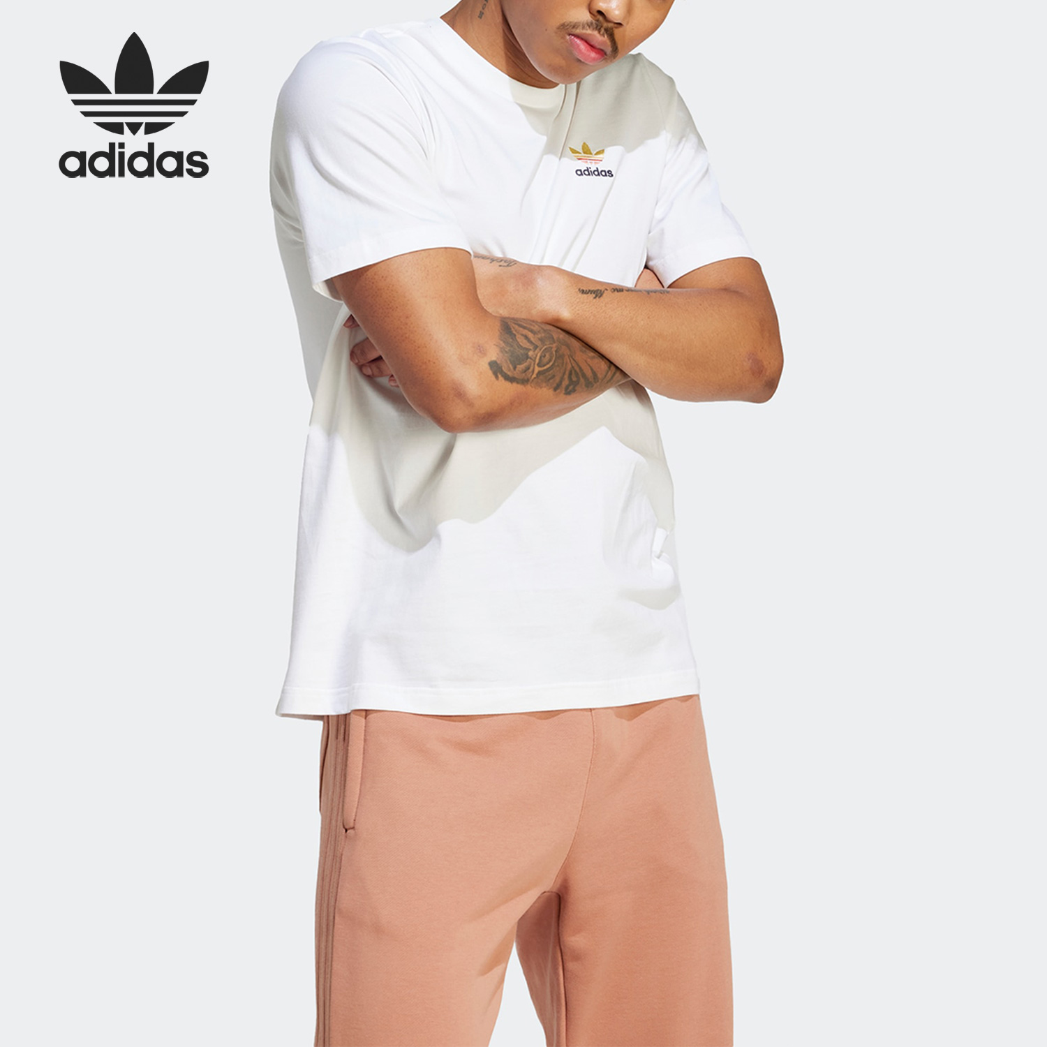 Adidas/阿迪达斯官方正品夏季ACP TEE印花男子运动短袖T恤IB1402