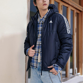 经典 Adidas 保暖运动连帽棉服KF6757 款 男士 阿迪达斯正品 2025秋季