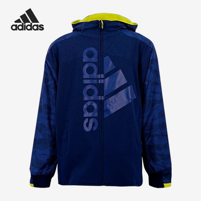 Adidas/阿迪达斯正品大童训练运动服双面穿连帽夹克 GP0778